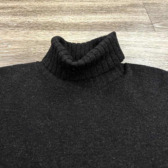 NWOT Pomander Place Noir Vivianne Sweater Dress Black Shimmer Turtleneck Cozy - Picture 7 of 16